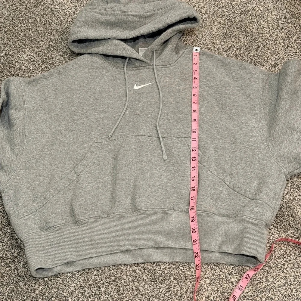 Nike Sportswear Phoenix Fleece Over-Oversized Gray Hoodie Sweatshirt Size XXS